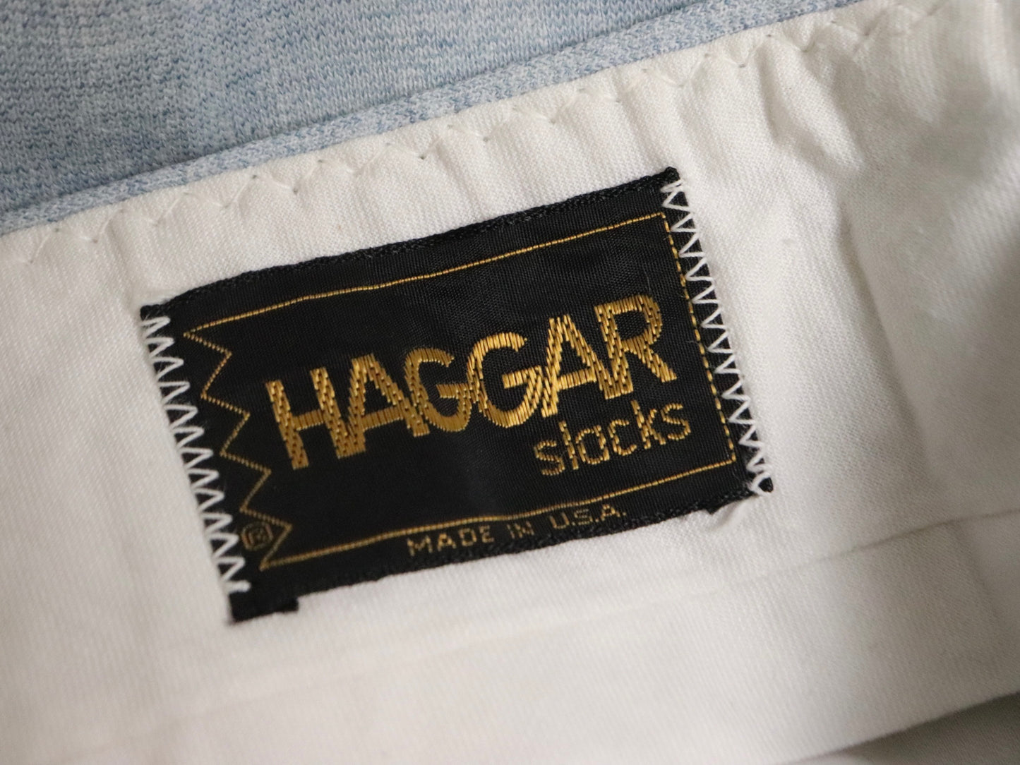 Gray/Blue Straight Leg Slacks, 1970s Vintage