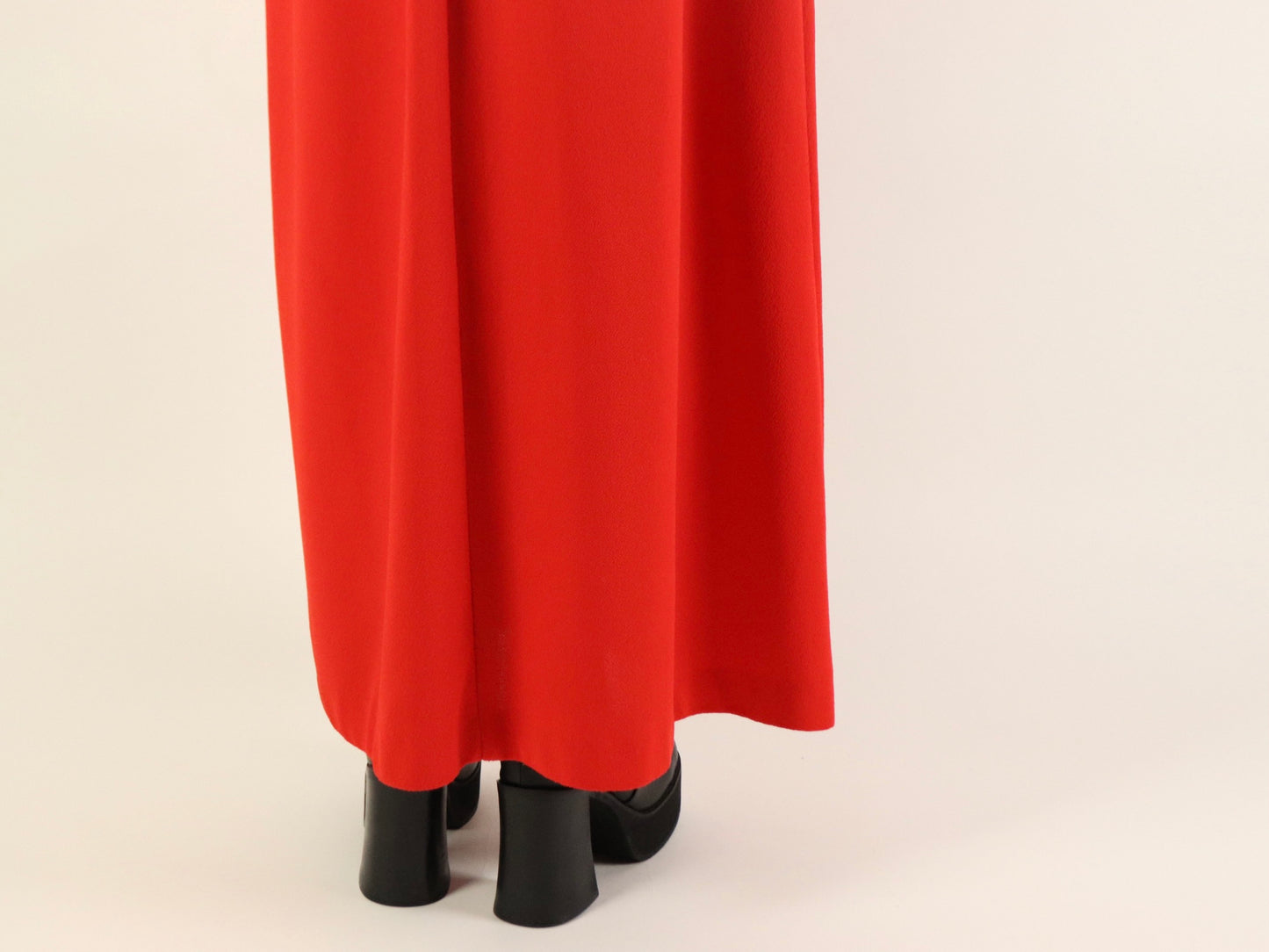 Long Red Party Dress, 1970s Vintage