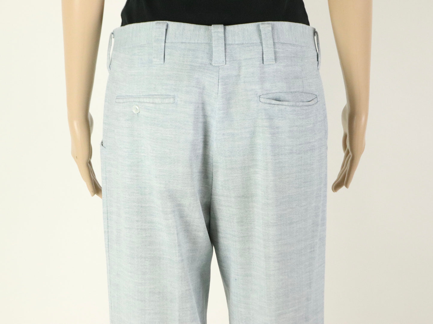 Gray/Blue Straight Leg Slacks, 1970s Vintage