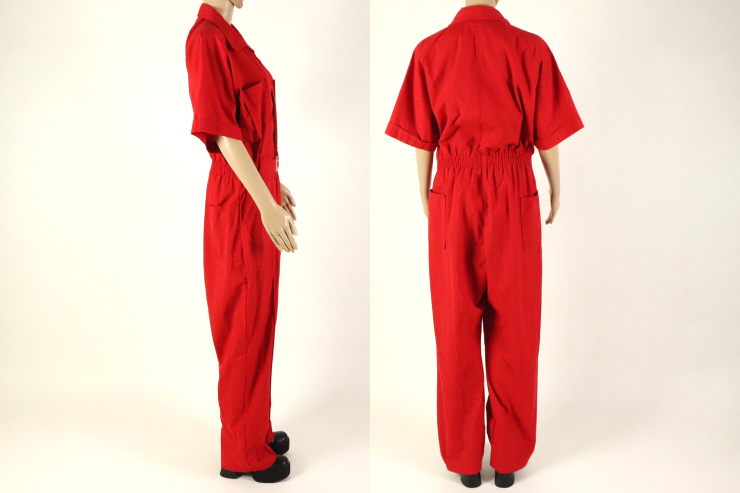 Red jumpsuit, Montgomery Ward, 1970s vintage