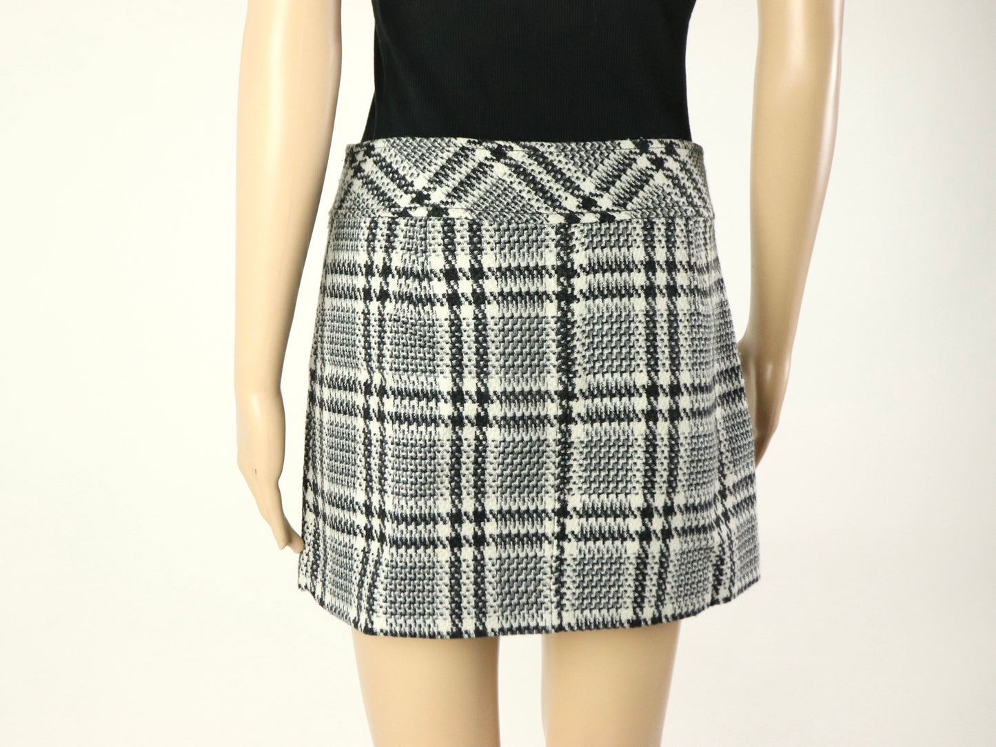 Gray Plaid Mini Skirt, EXPRESS, 2000s Vintage