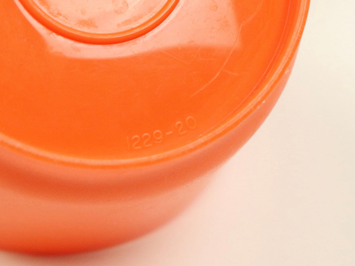 Orange Tupperware Snack Cup Set, 1229-20, 1970s vintage
