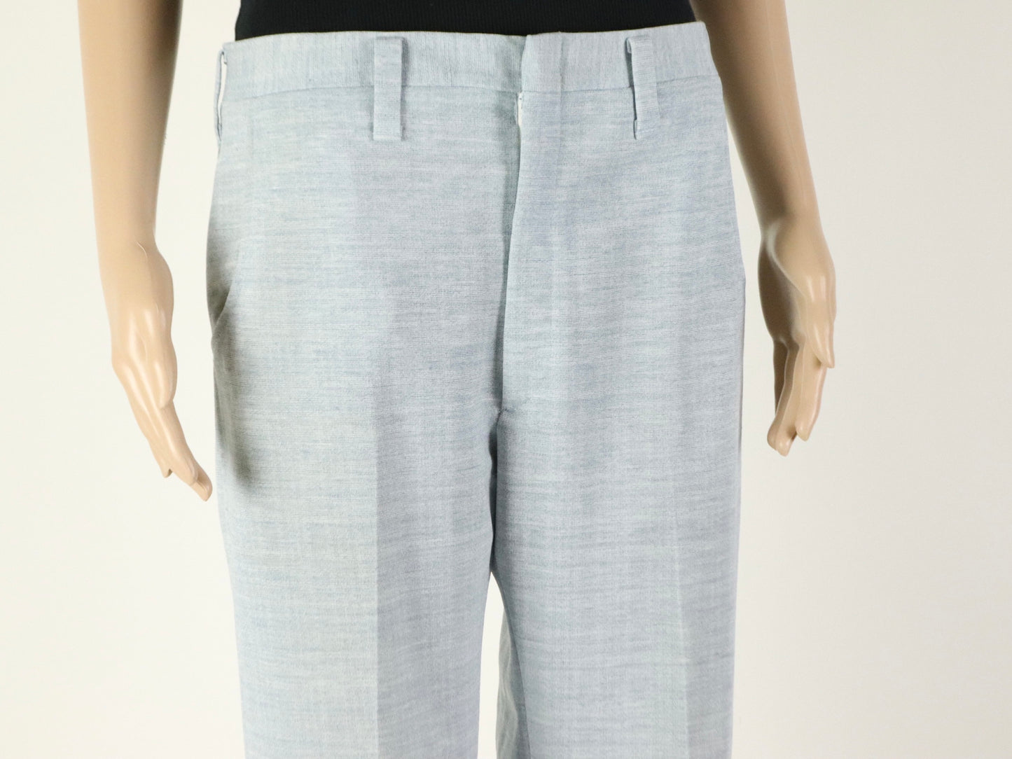 Gray/Blue Straight Leg Slacks, 1970s Vintage
