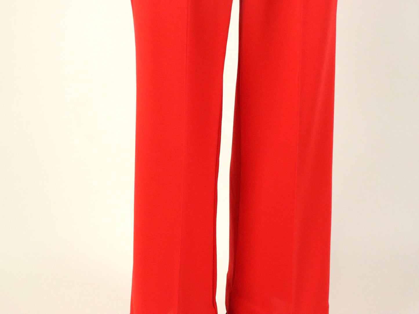Red Polyester Flare Pants, 1970s Vintage