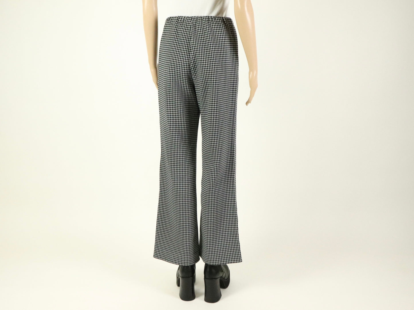 Gingham flare pants, 1970s vintage