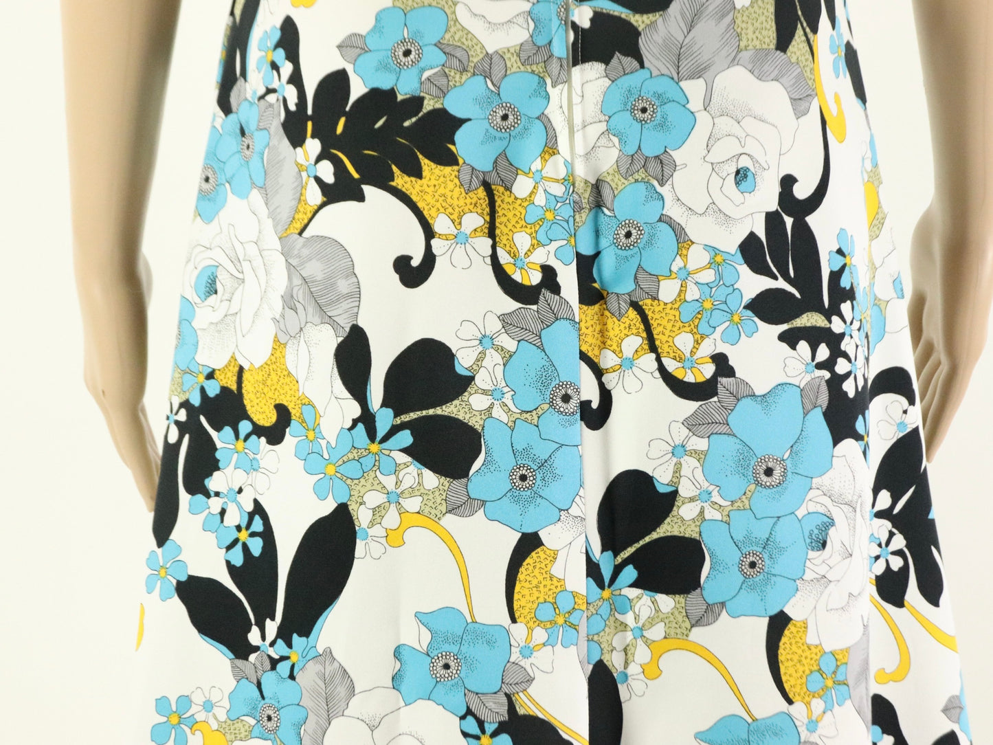 Abstract Floral Halter Maxi dress, 1970s vintage