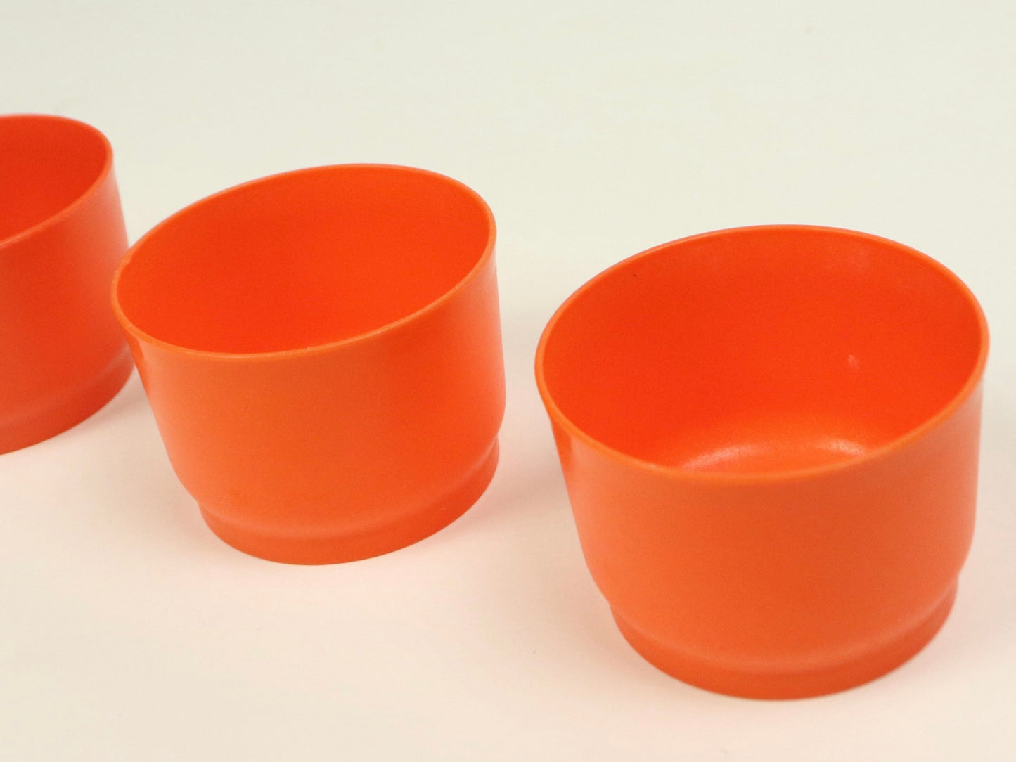 Orange Tupperware Snack Cup Set, 1229-20, 1970s vintage