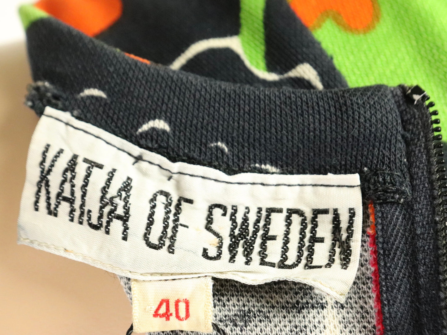 Abstract Floral Mini Dress, Katja Of Sweden, 1970s Vintage