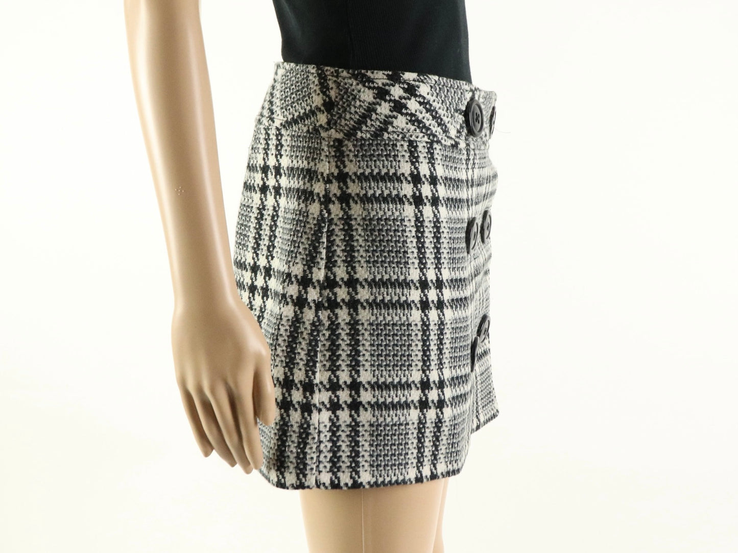 Gray Plaid Mini Skirt, EXPRESS, 2000s Vintage