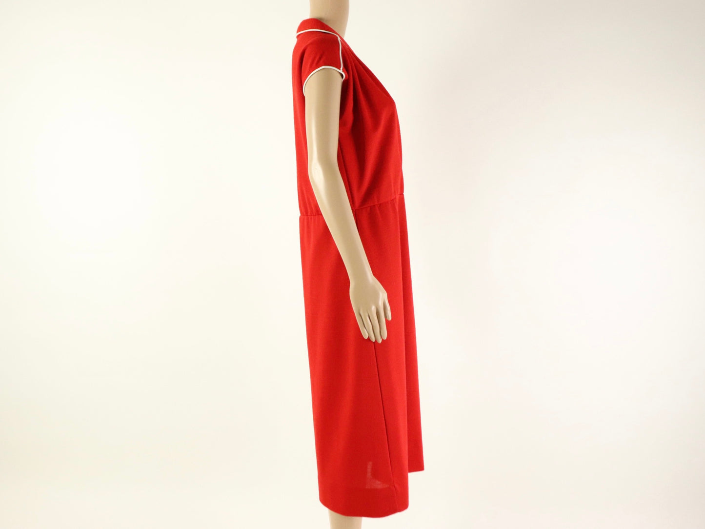 Red Sleeveless Midi Dress, Flutterbye, 1960s Vintage