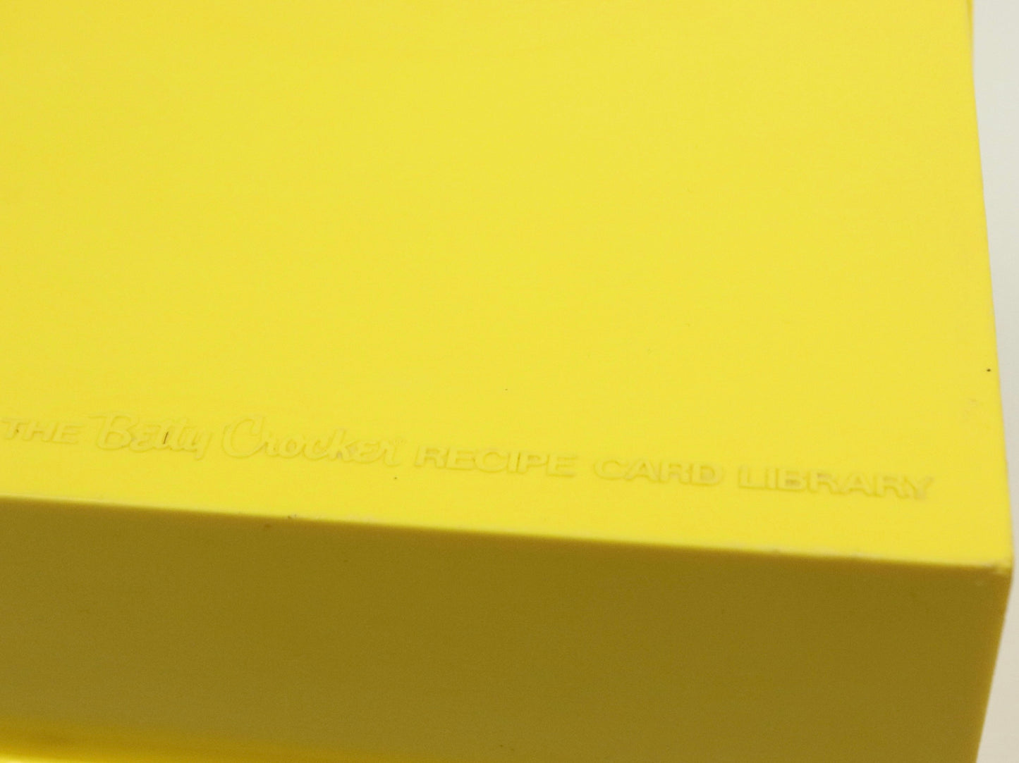 1971 Betty Crocker Recipe Card Library Box, Yellow, 1970s Vintage