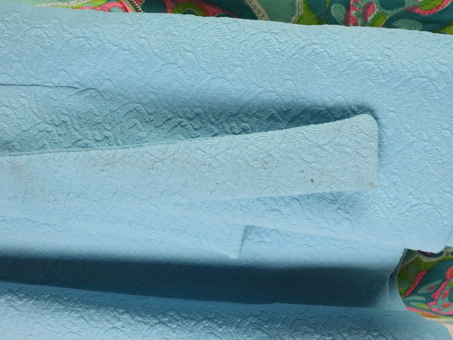 Baby Blue Long Sleeve Mini Dress, 1970s Vintage