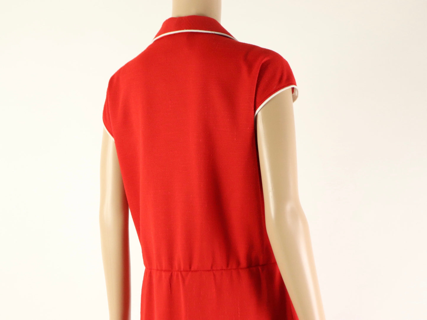 Red Sleeveless Midi Dress, Flutterbye, 1960s Vintage