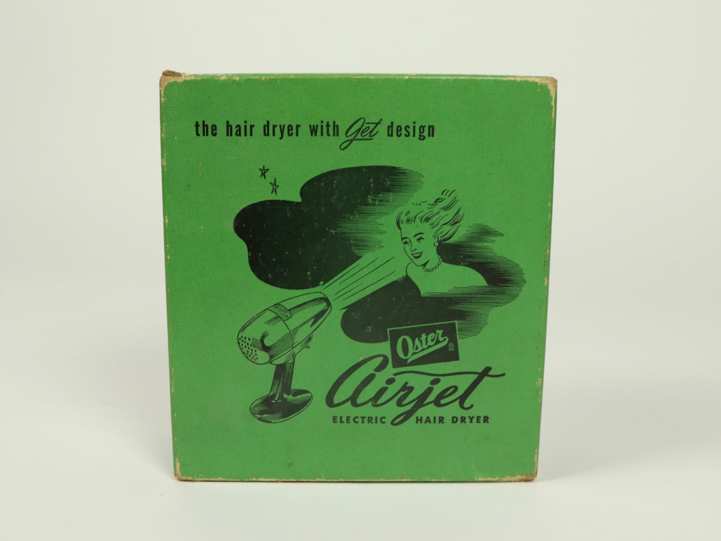 Oster Airjet Space Age Hair Dryer in Original Box, 1950s Vintage