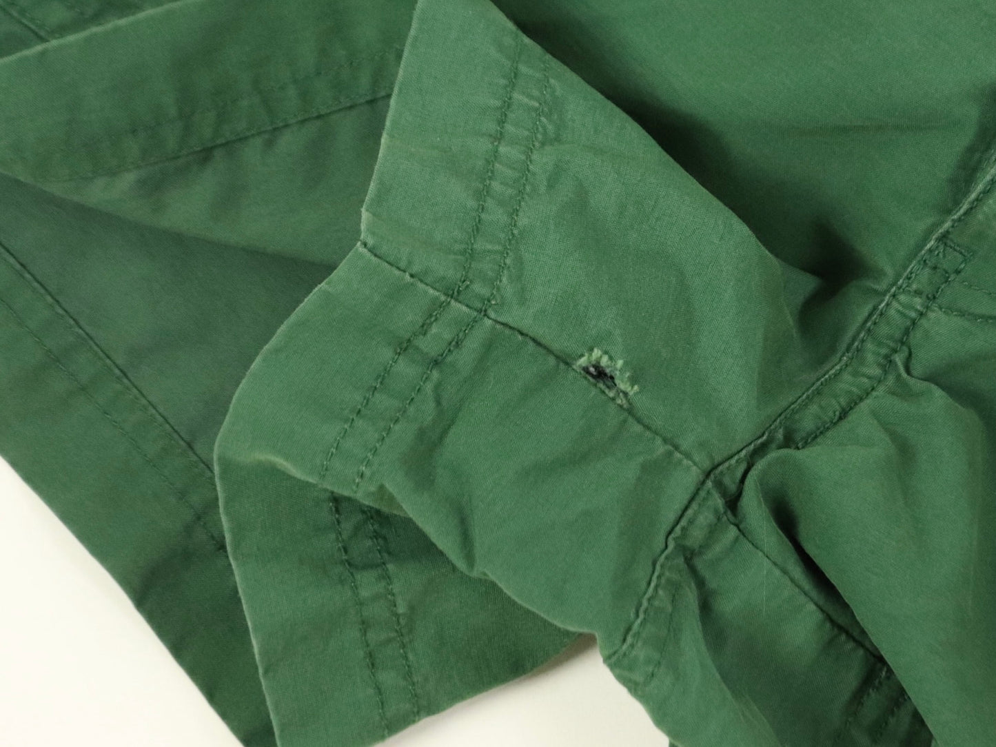 Abercrombie and Fitch Green and White Swim Trunks, 1990s Vintage
