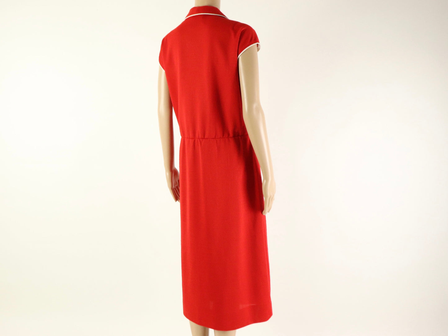 Red Sleeveless Midi Dress, Flutterbye, 1960s Vintage