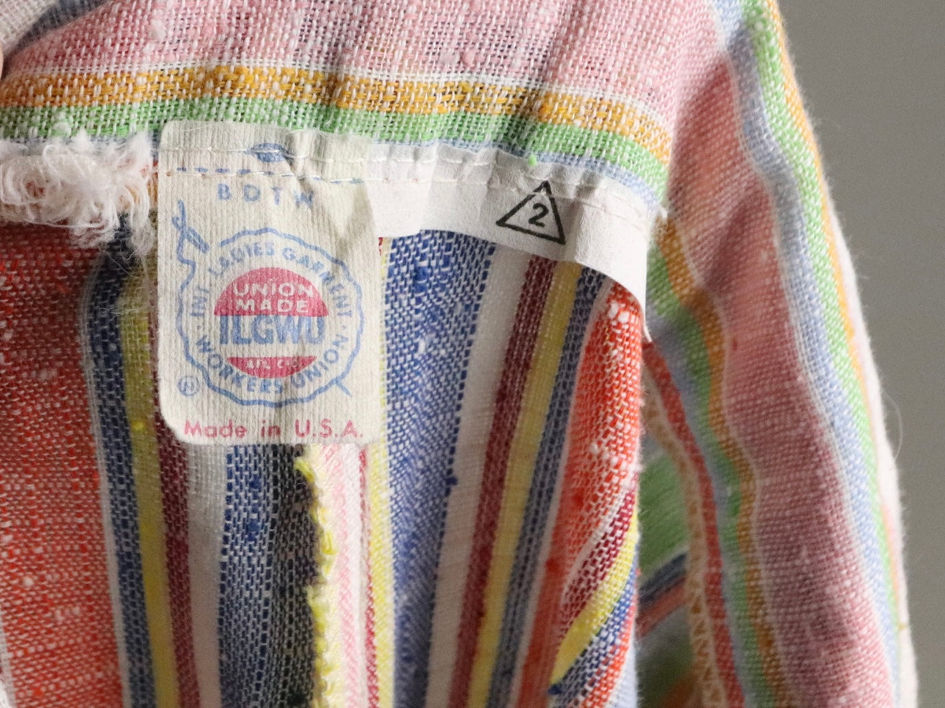 Striped Linen Flare Pants, 1960s Vintage