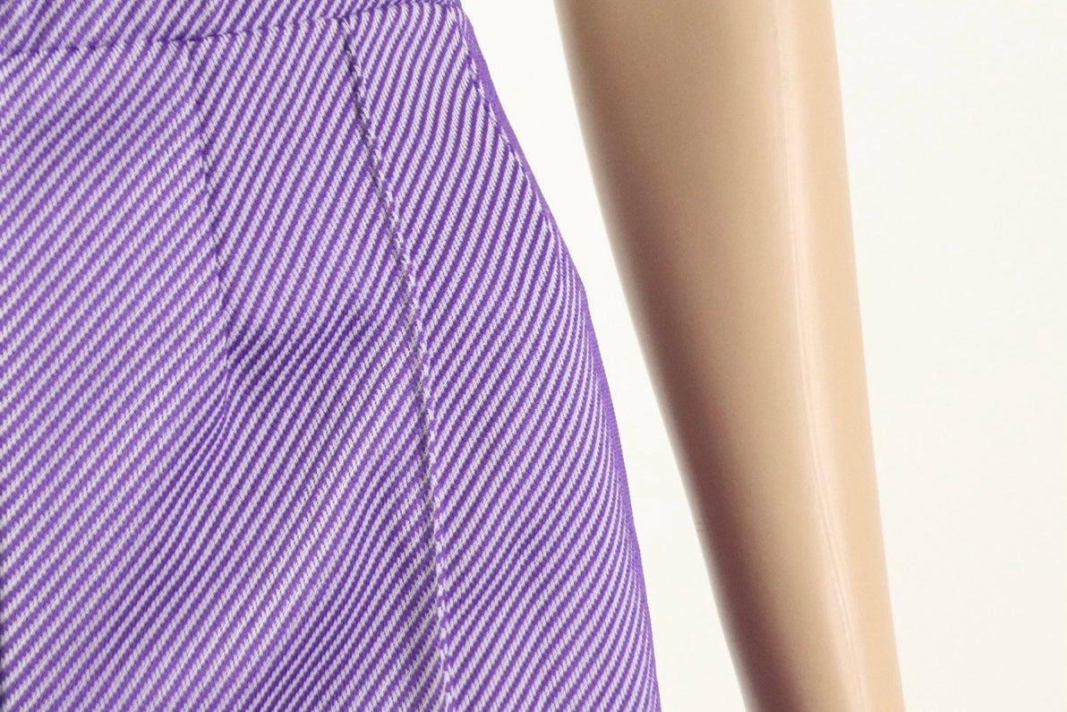 Purple High Waited Polyester Shorts, 1970s Vintage