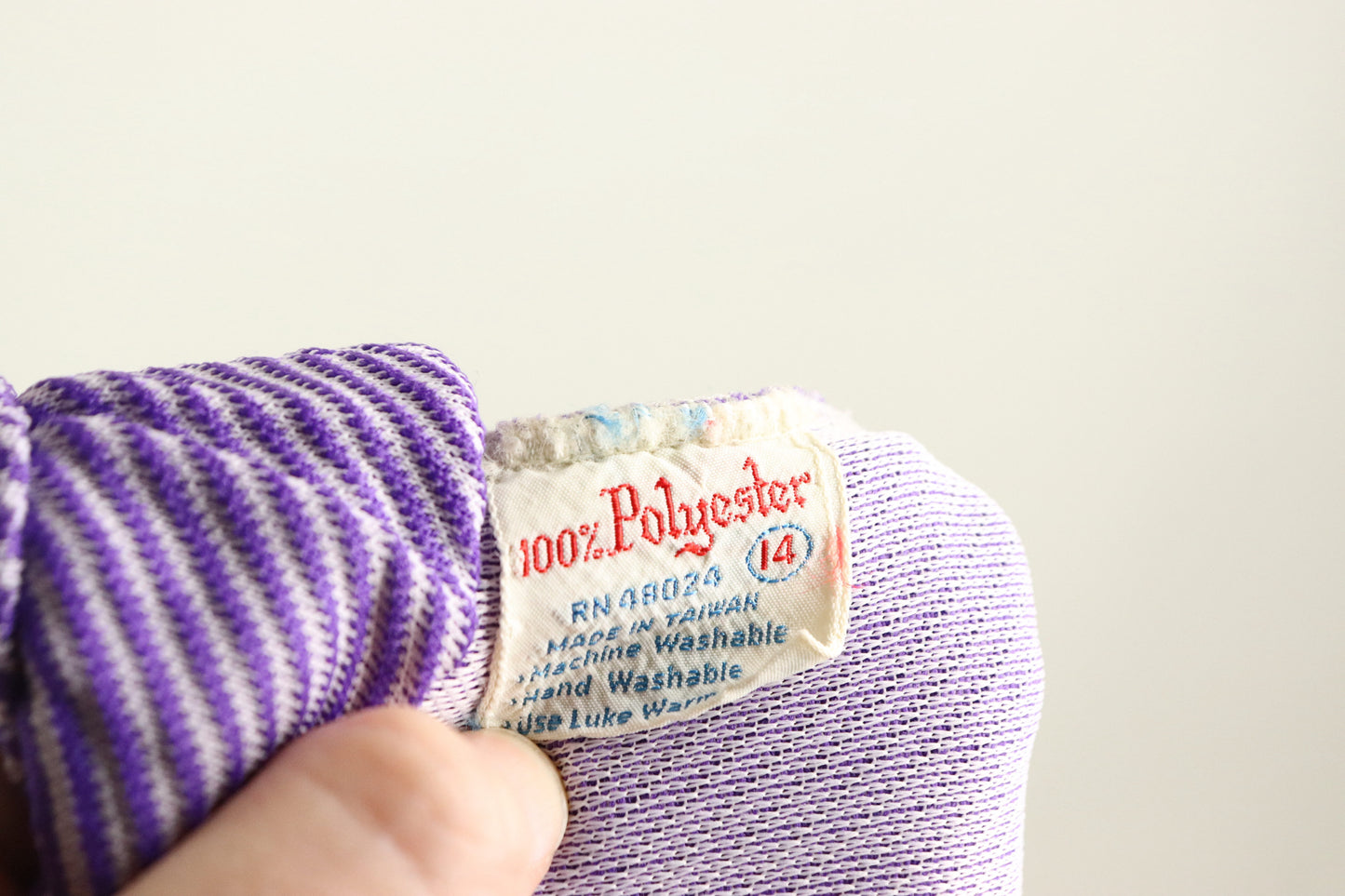 Purple High Waited Polyester Shorts, 1970s Vintage
