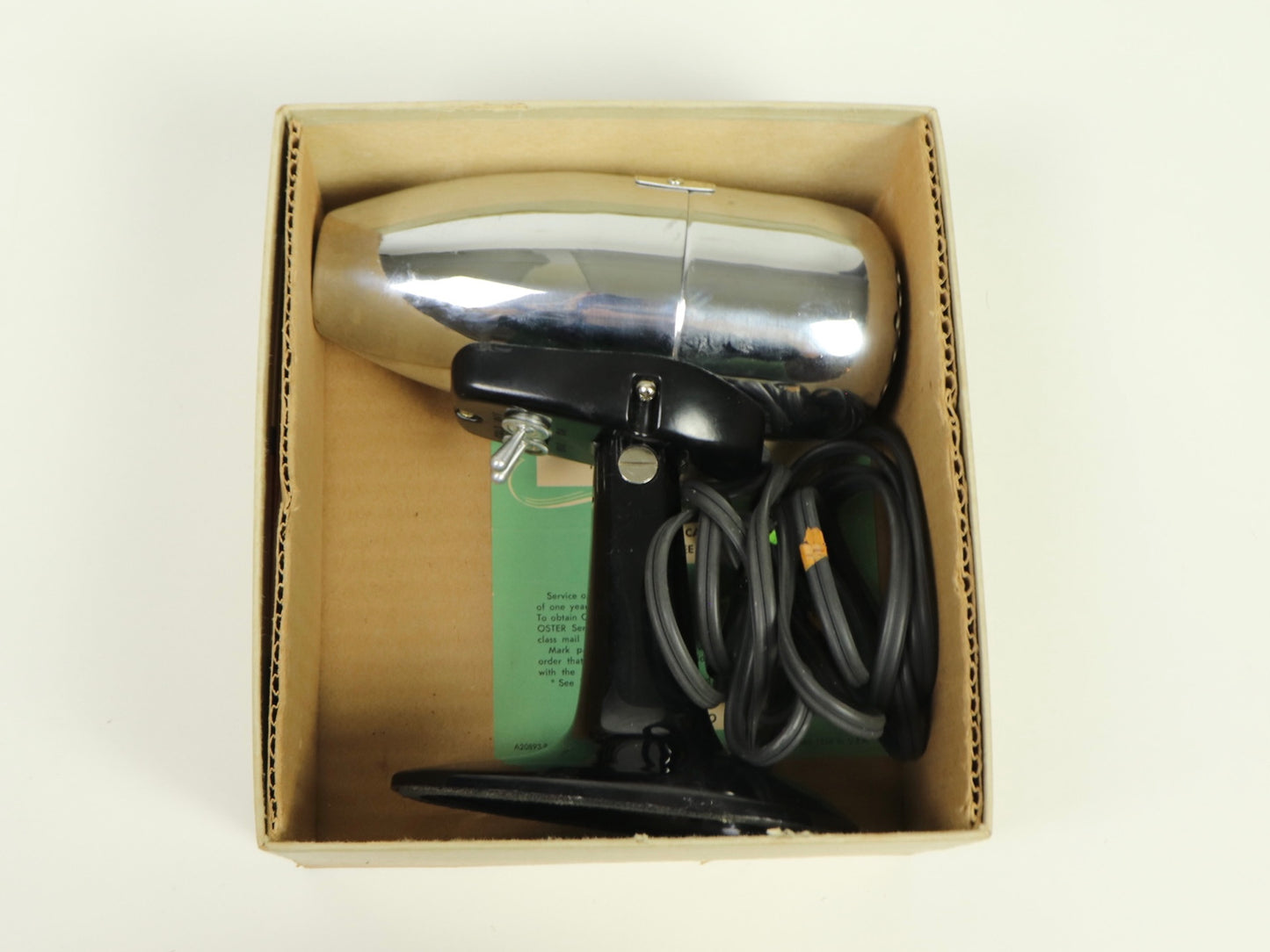 Oster Airjet Space Age Hair Dryer in Original Box, 1950s Vintage