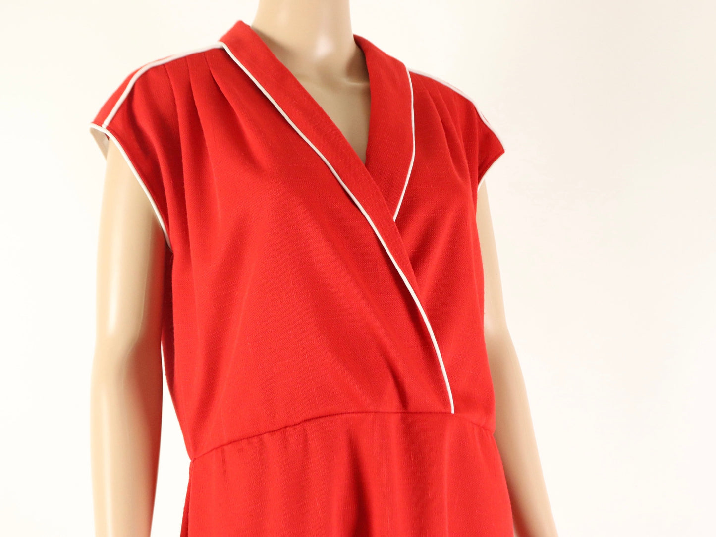 Red Sleeveless Midi Dress, Flutterbye, 1960s Vintage