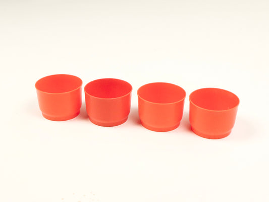 Orange Tupperware Snack Cup Set, 1229-20, 1970s vintage