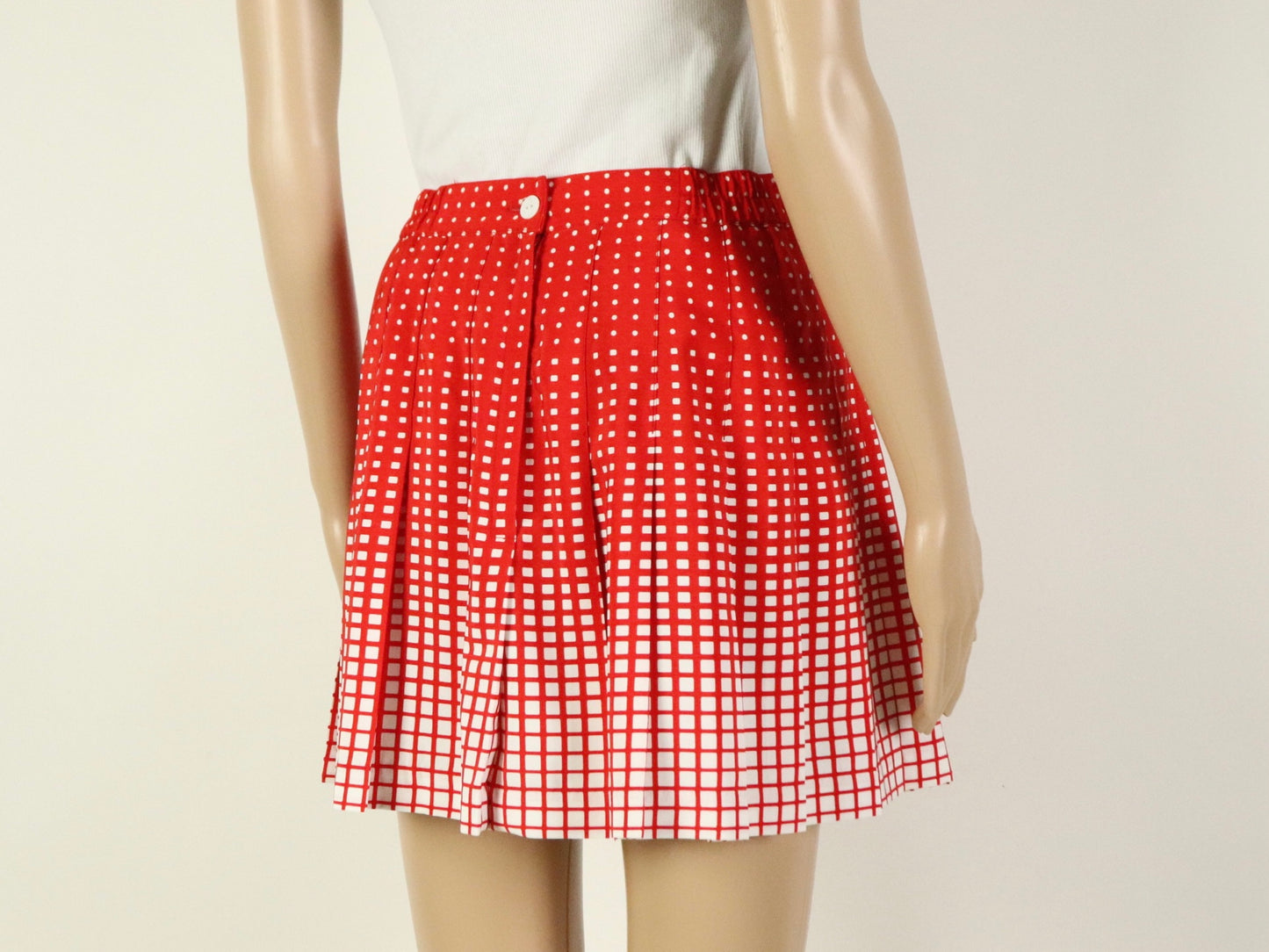 Red Pleated Tennis Skirt, Ellesse, 1980s Vintage