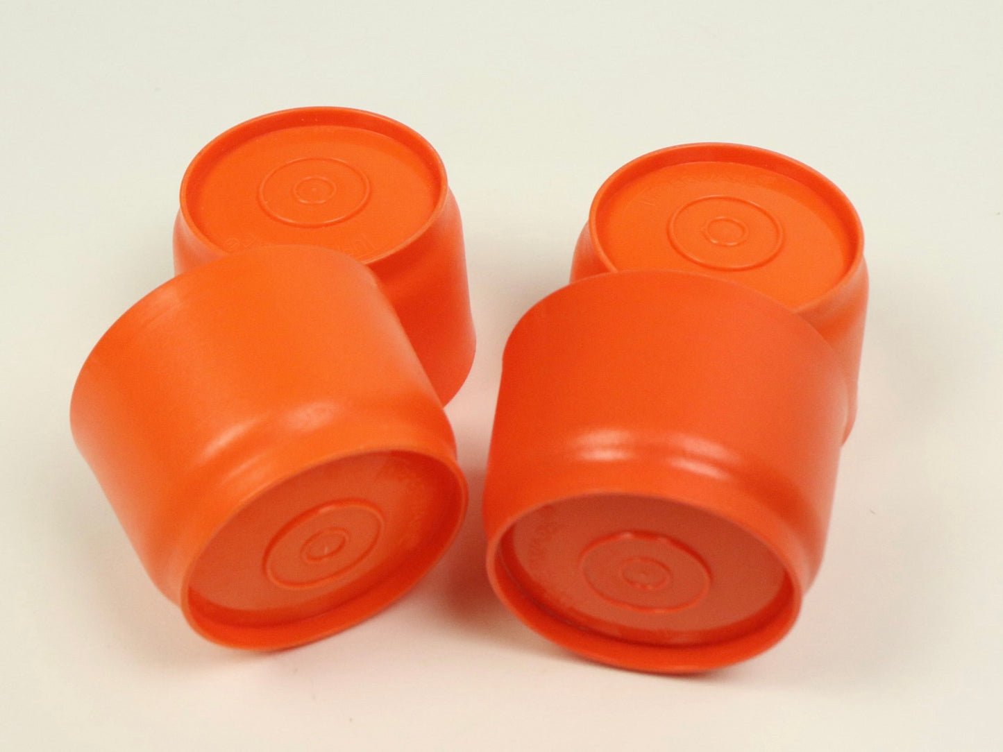 Orange Tupperware Snack Cup Set, 1229-20, 1970s vintage