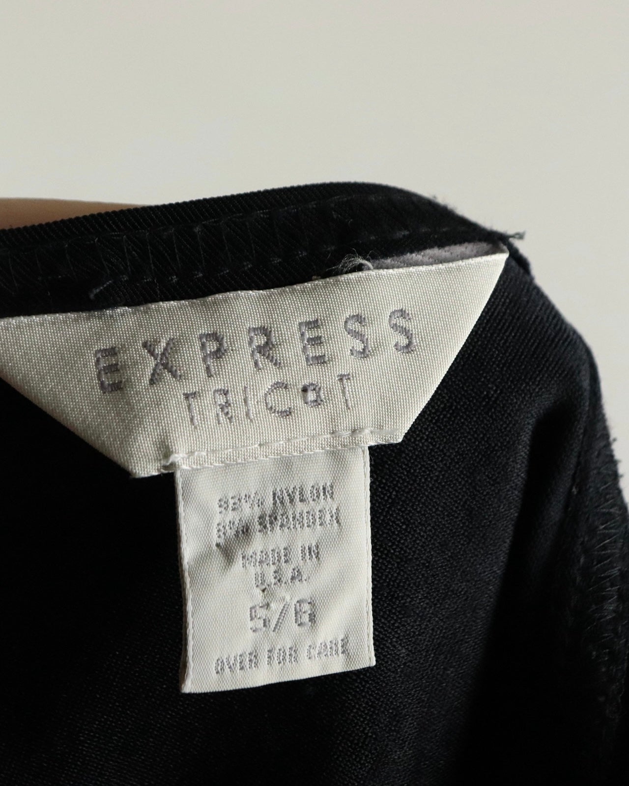 EXPRESS Tricot Naylon Going Out Dress, 1980s Vintage