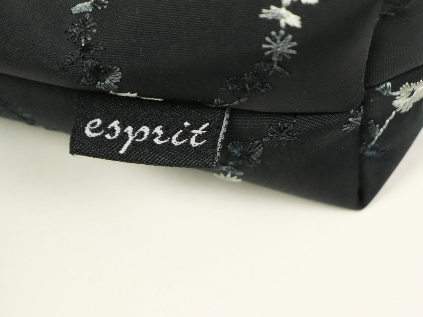 Black Floral Esprit Mini Bag, 1990s Vintage