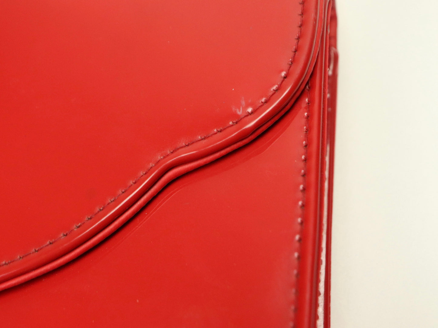 Red Patent Leather Handbag, 1950s Vintage