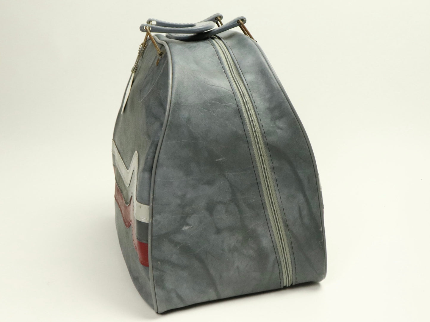 Don Carter One Ball Bowling Bag Gray with Red & Grey, 1970s Vintage