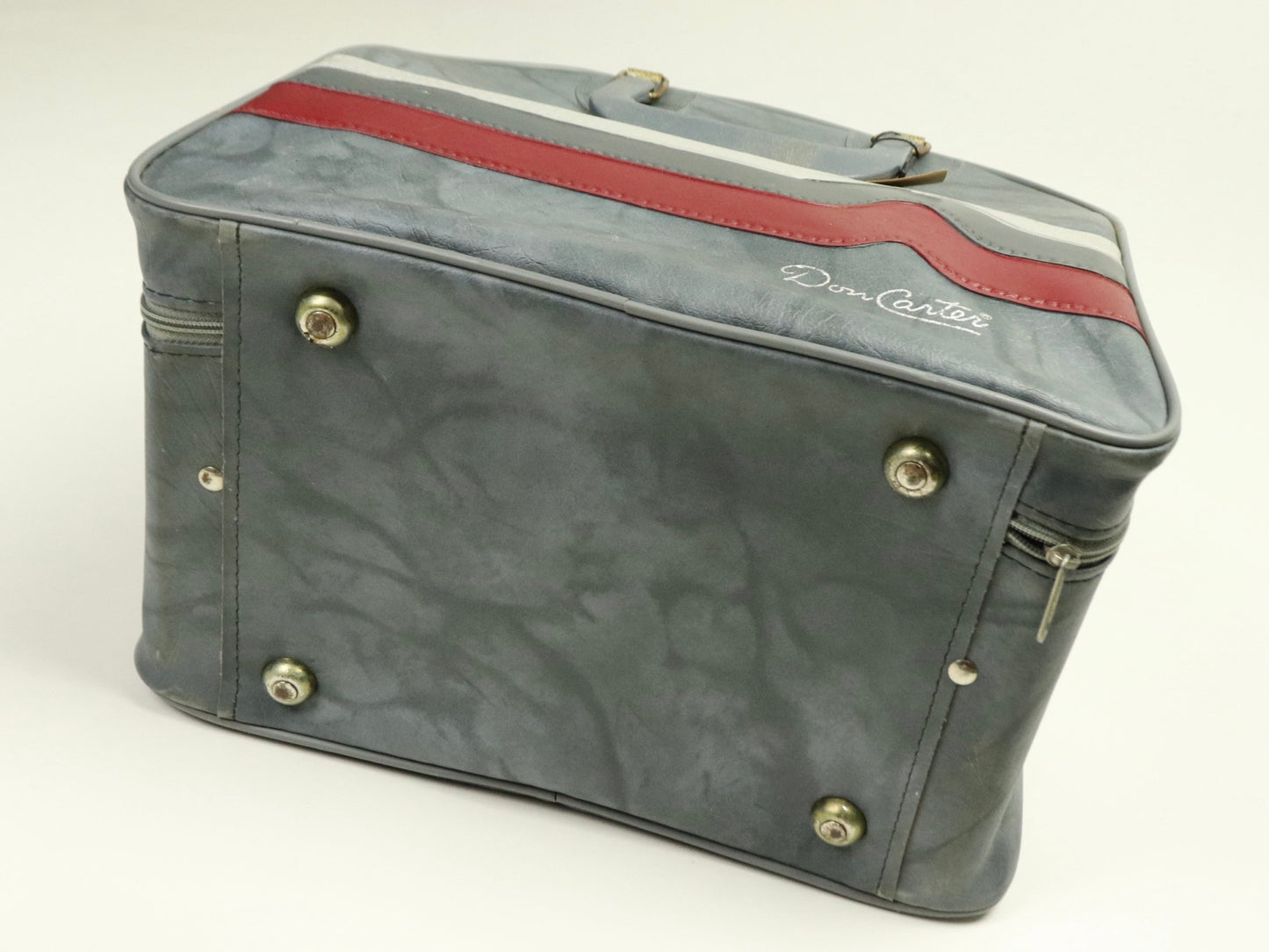 Don Carter One Ball Bowling Bag Gray with Red & Grey, 1970s Vintage