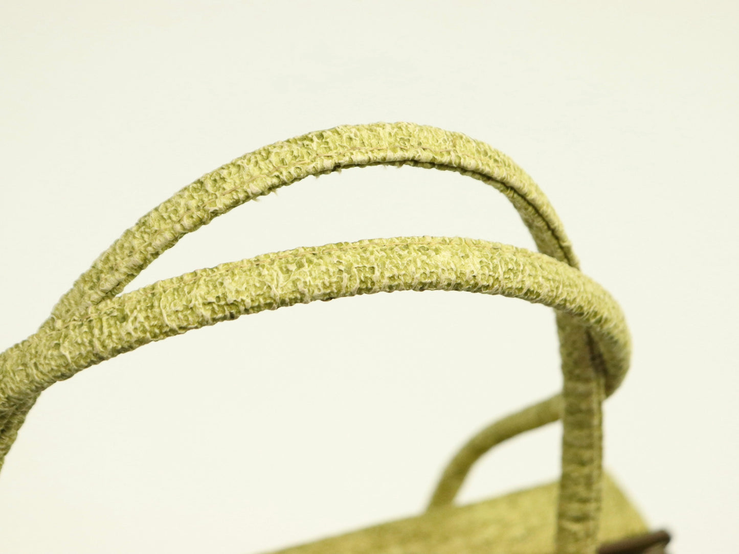 Chartreuse Green Structured Handbag with Gold Clasp, 1960s Vintage