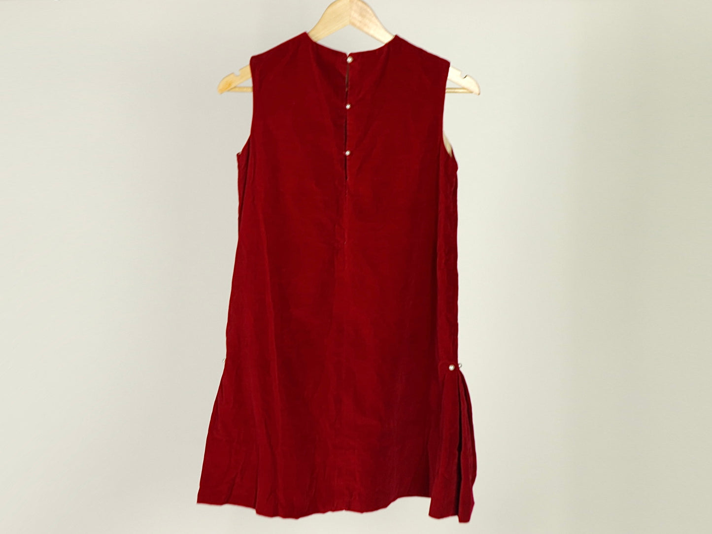 Red Velvet Mini Dress, 1950s Vintage