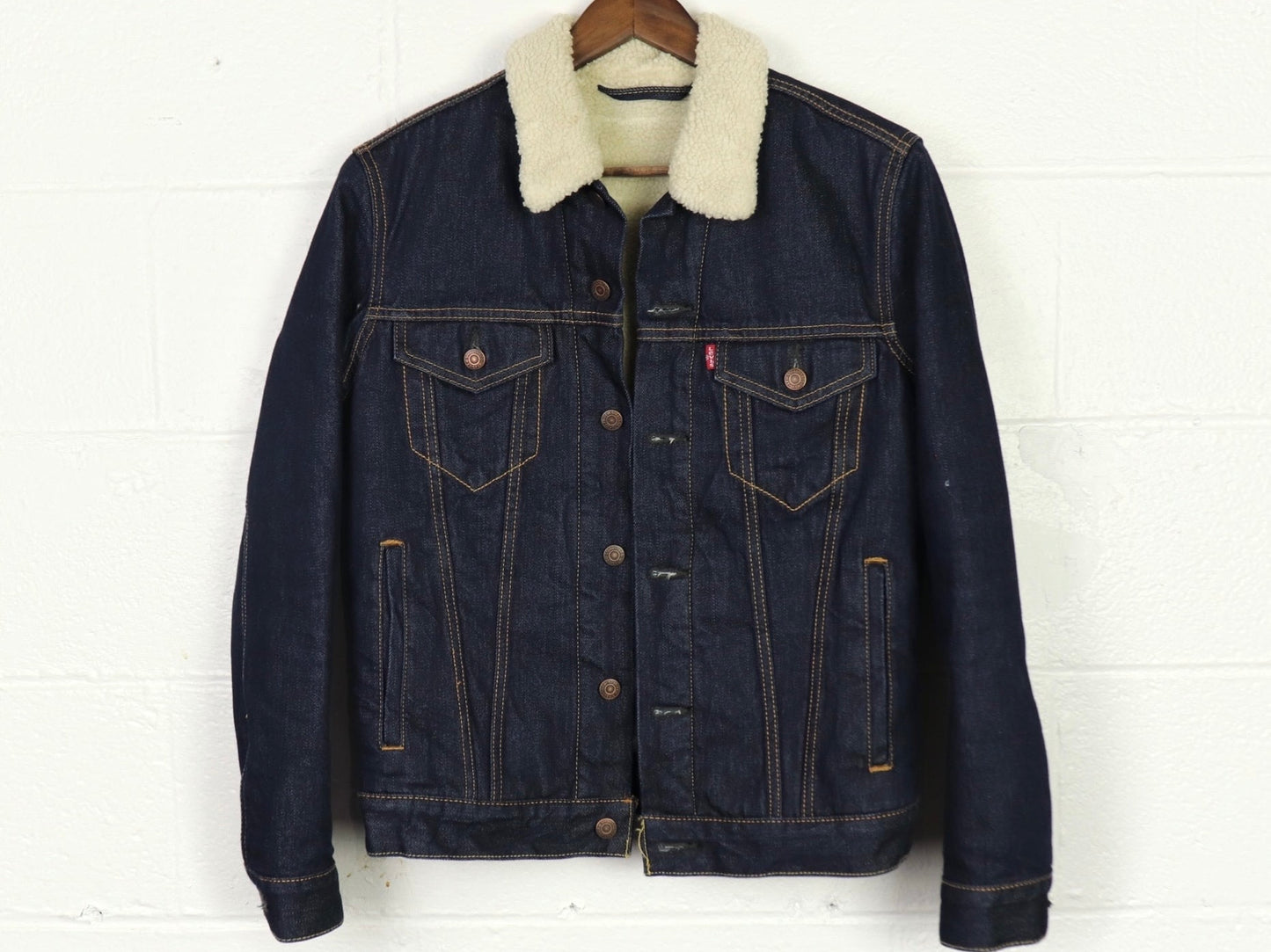 Dark wash denim Levi’s jacket