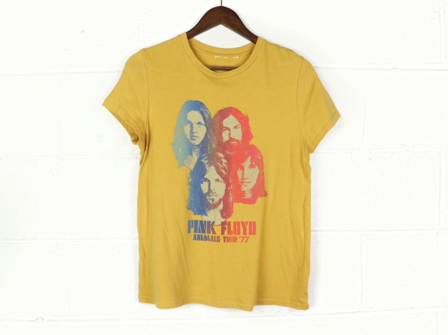 Yellow Pink Floyd T-shirt, Vintage Reprint