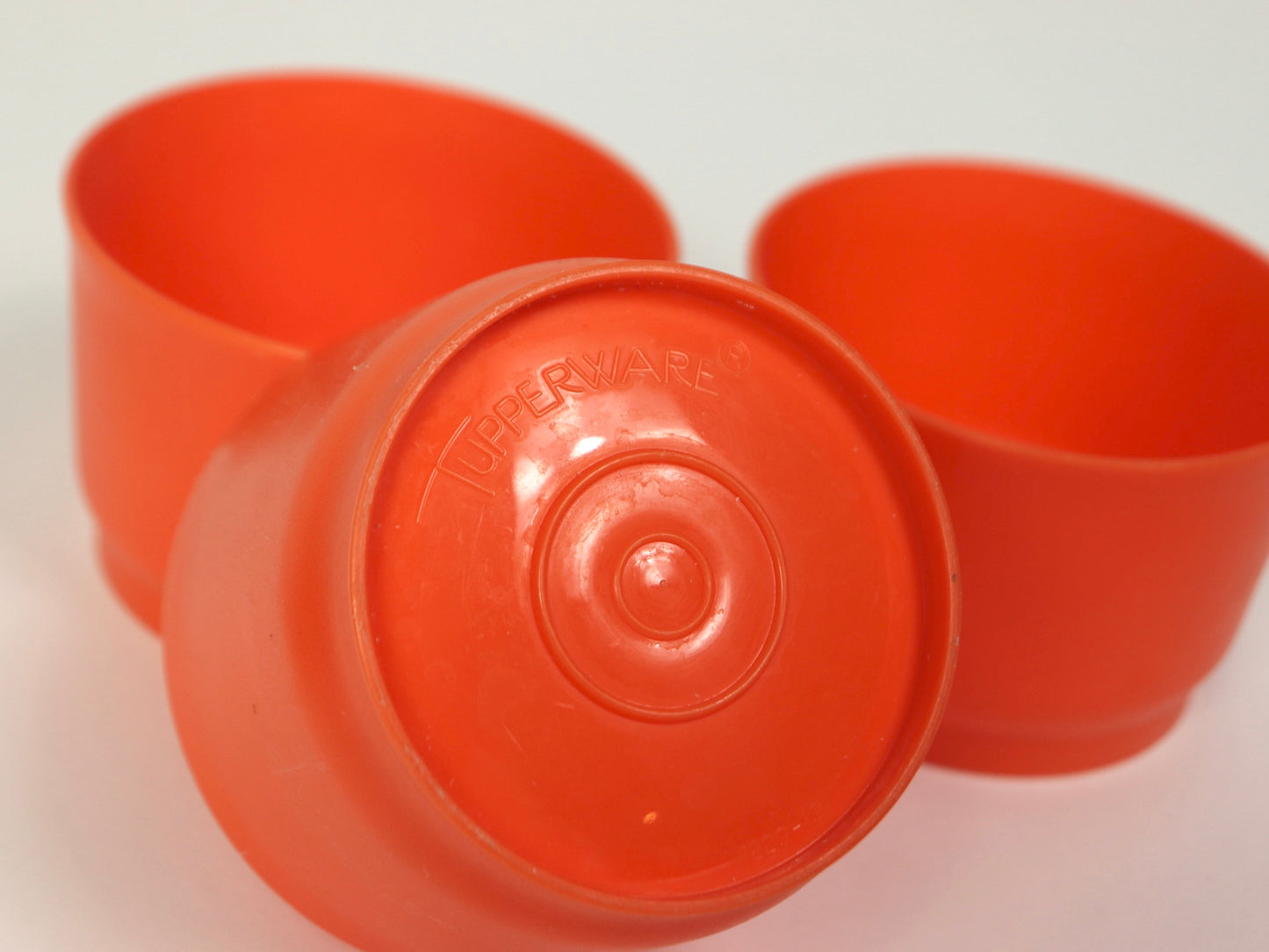 Orange Tupperware Set, 1970s Vintage