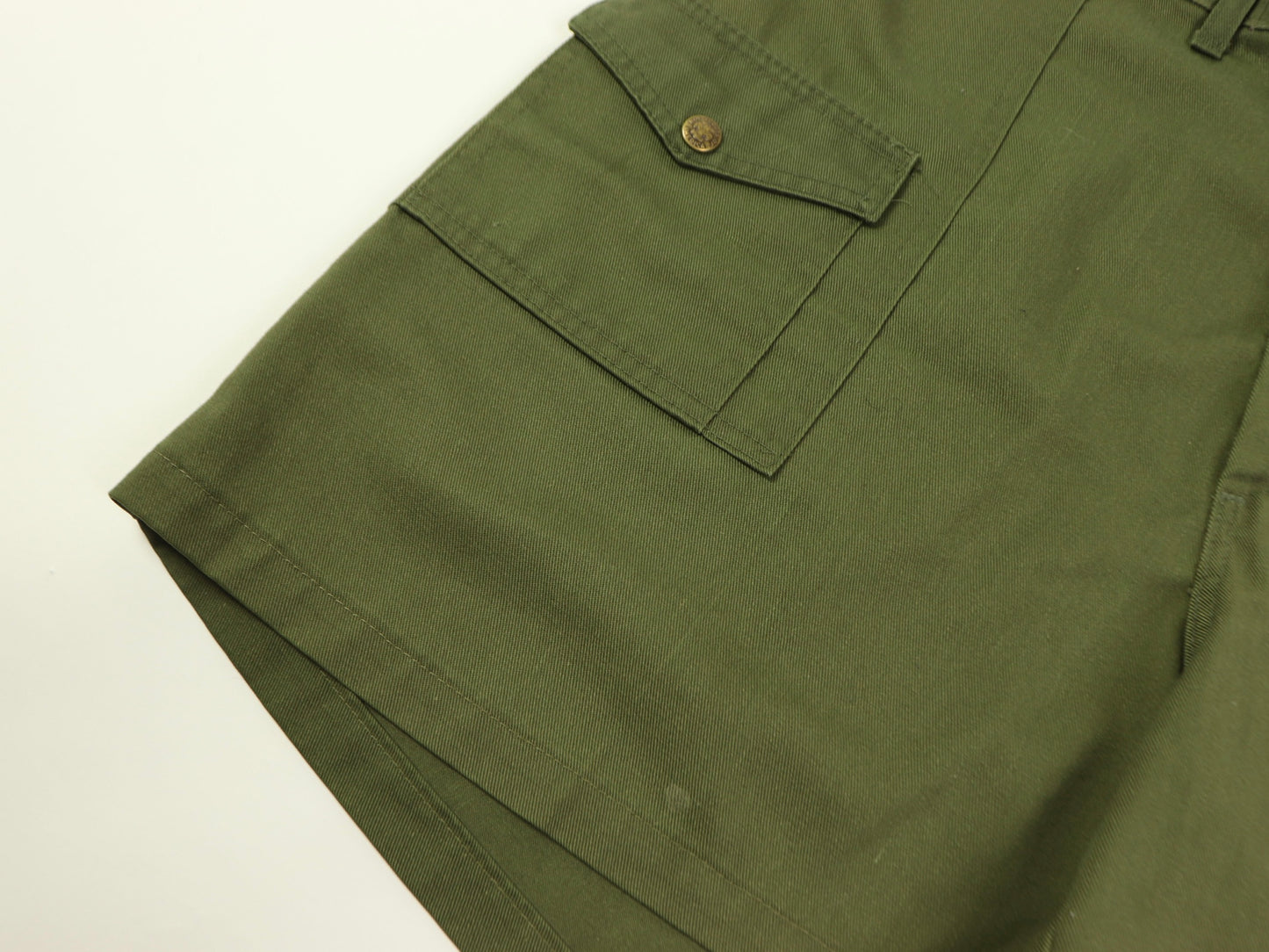 Army Green Men’s Shorts, Official Boys Scouts Uniform, 1970s Vintage