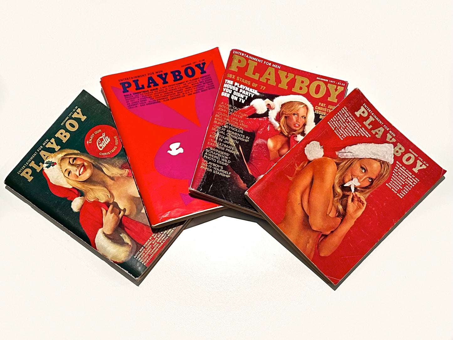 Playboy Magazine Christmas Set, 1970s Issues