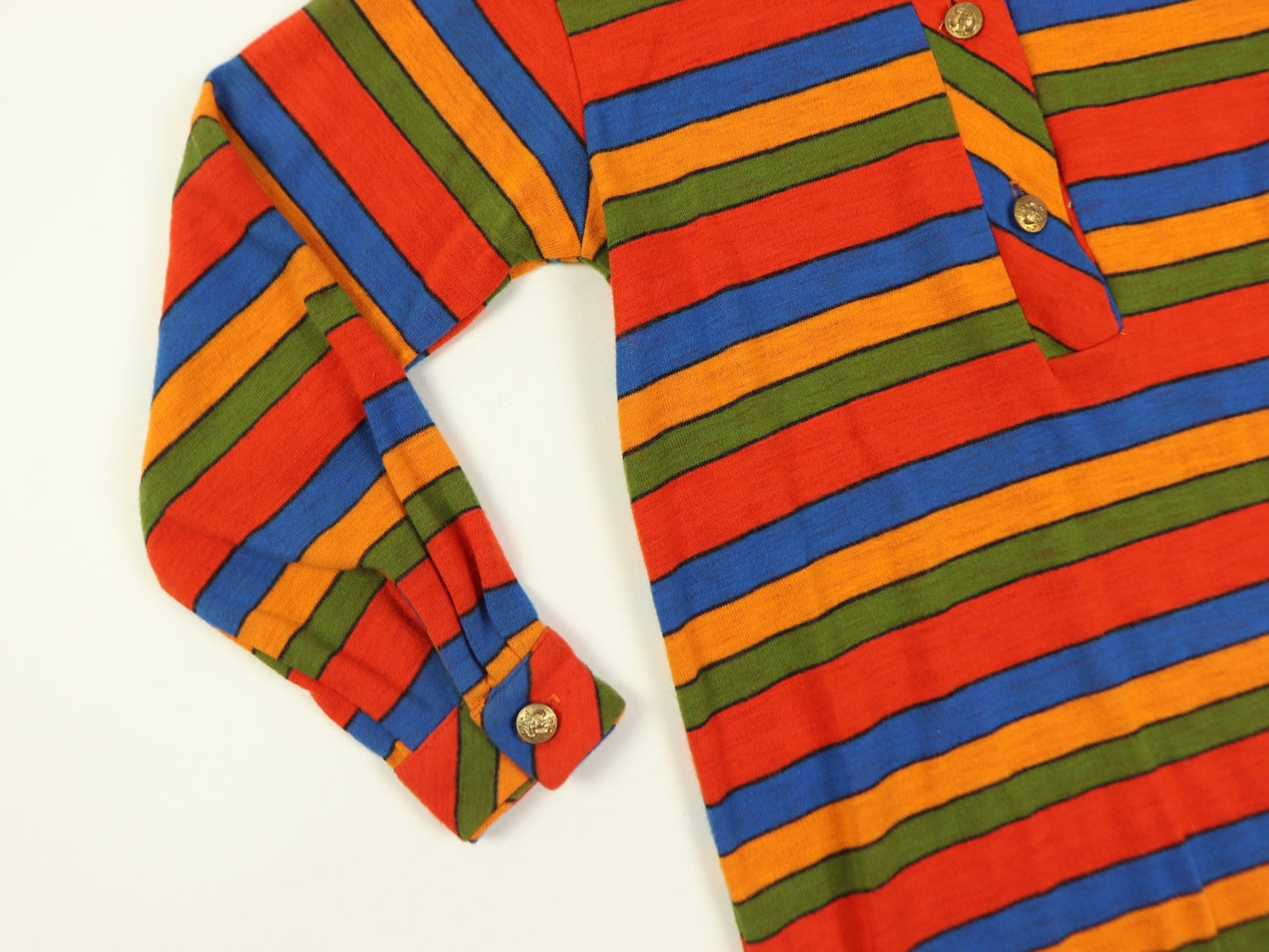 Striped Micro Mini/Tunic Shirt, 1970s Vintage