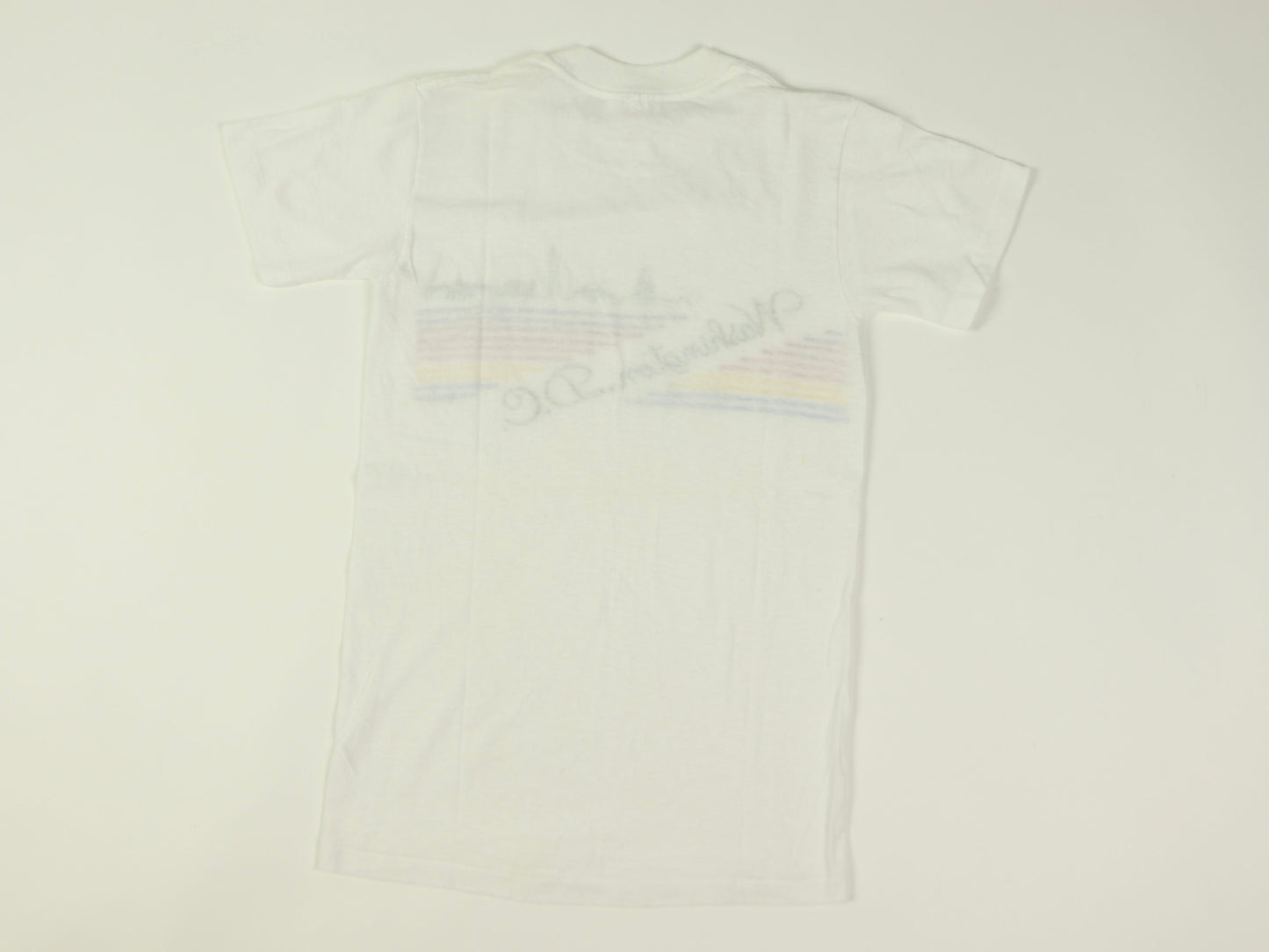 White Washington D.C. T-shirt, 1980s Vintage