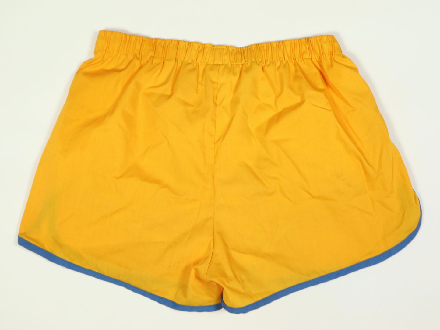 Yellow and Blue Dolphin Shorts, 1970s Vintage