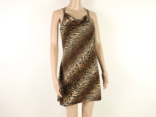 Animal print mini dress, I.N. San Francisco , 1990s Vintage