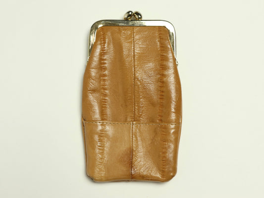 Brown Leather Cigarette Case, 1970s Vintage