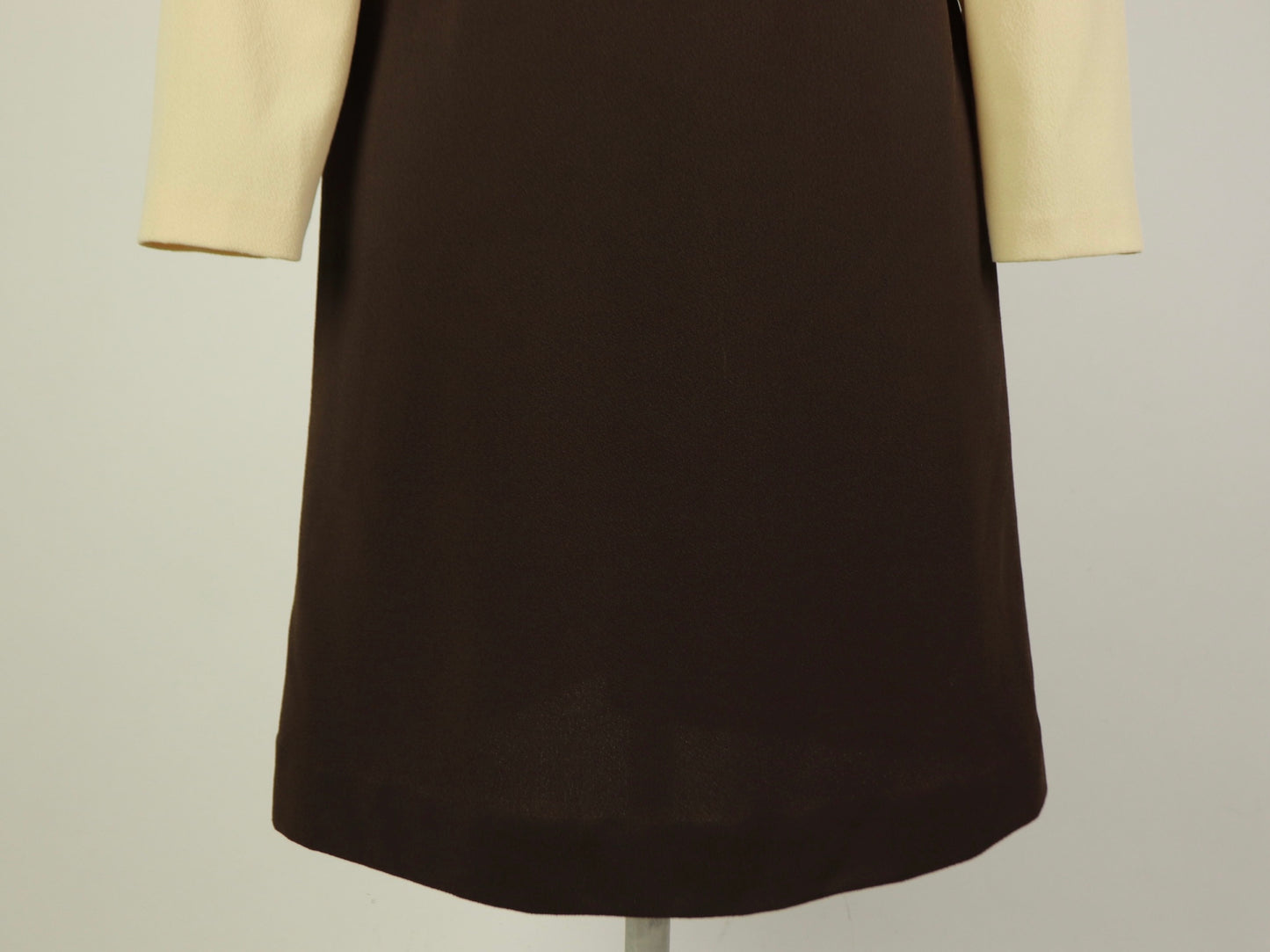 Brown Moc-Neck Dress, 1970s Vintage