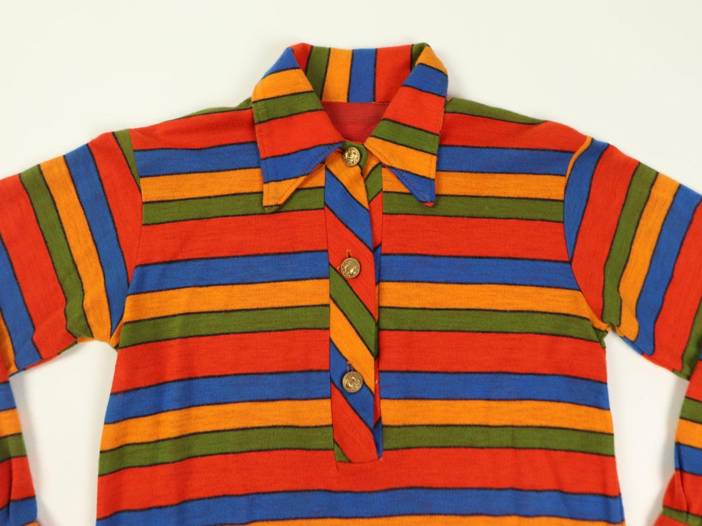 Striped Micro Mini/Tunic Shirt, 1970s Vintage