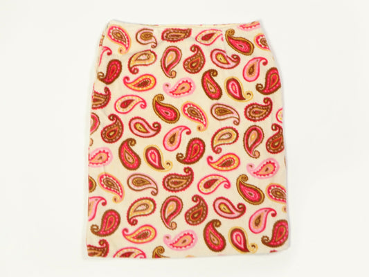 Pink Paisley Pencil Skirt, 1960s Vintage