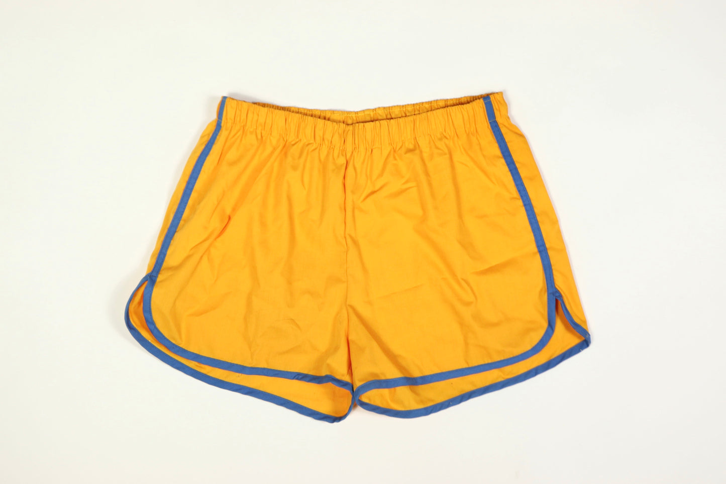 Yellow and Blue Dolphin Shorts, 1970s Vintage