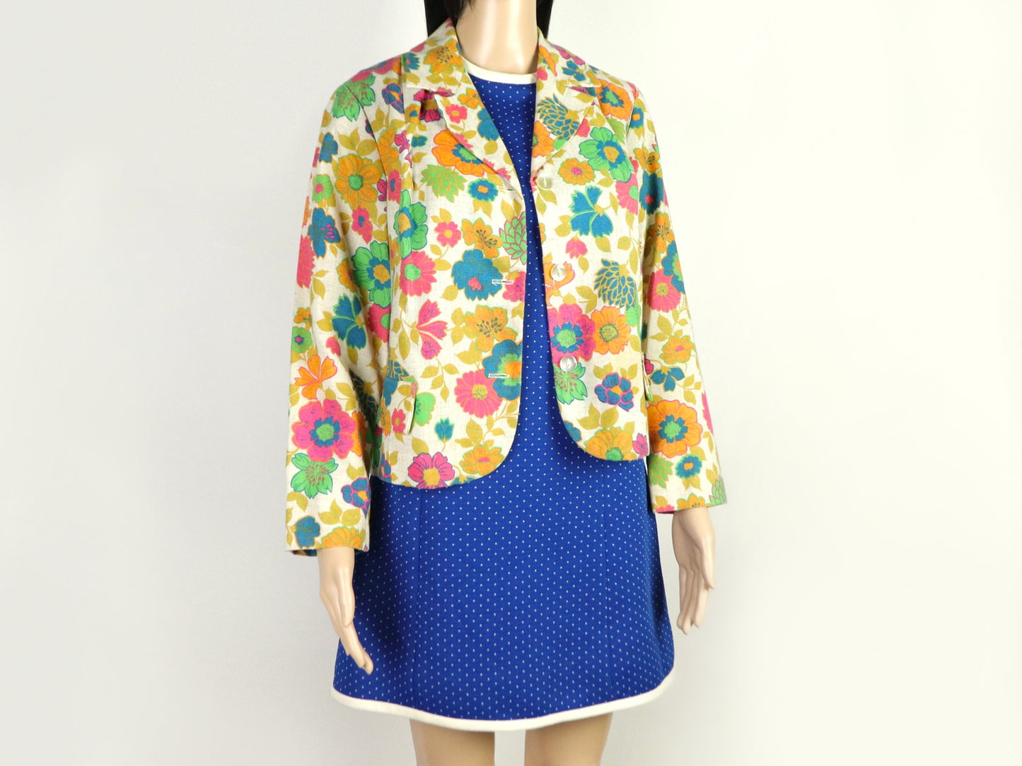 Floral Blazer Jacket, Beeline Fashions, 1960s Vintage